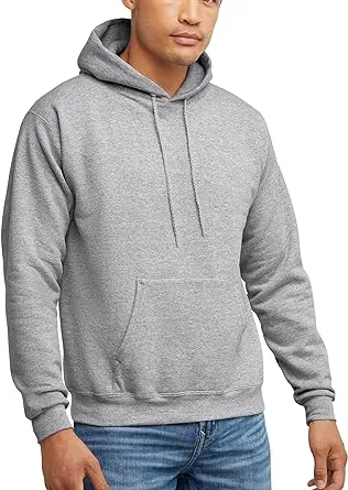 Hanes Men's EcoSmart Fleece Hoodie Sweatshirt (Light Steel)
