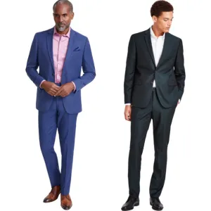 Nick Graham Men's Slim-Fit Windowpane Suit