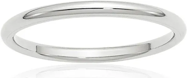 14K Solid Yellow Gold Comfort Fit Plain Classic Wedding Band Ring