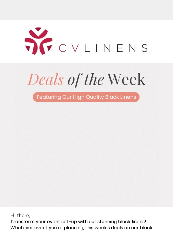 CV Linens - Unveil Stylish Savings: Black Linen Deals You Can't Miss!