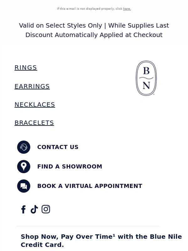 Blue Nile - Memorial Day: Save Up to 30%