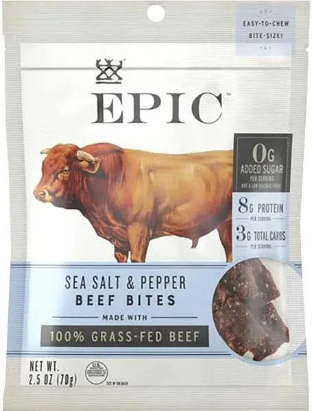 EPIC Beef Sea Salt Pepper Bites