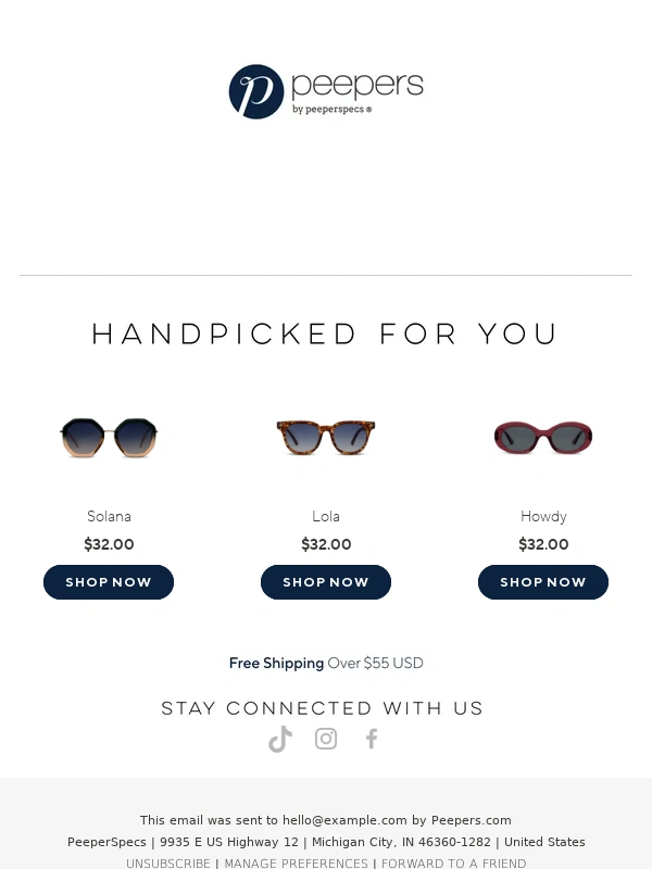 Peepers - FREE Gift with Purchase ?
