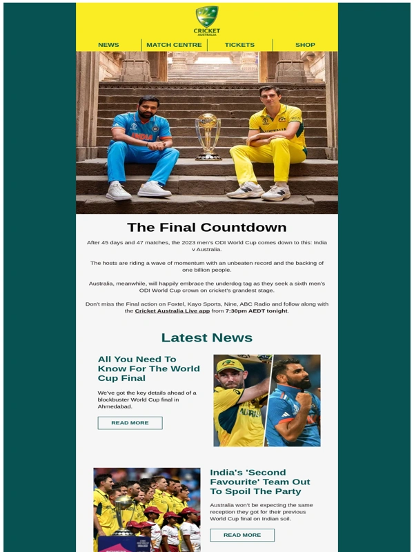 Cricket - Ultimate Guide To The World Cup Final ?