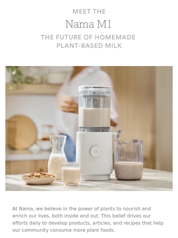 NAMAWELL - Introducing the Nama M1 Plant-Based Milk Maker