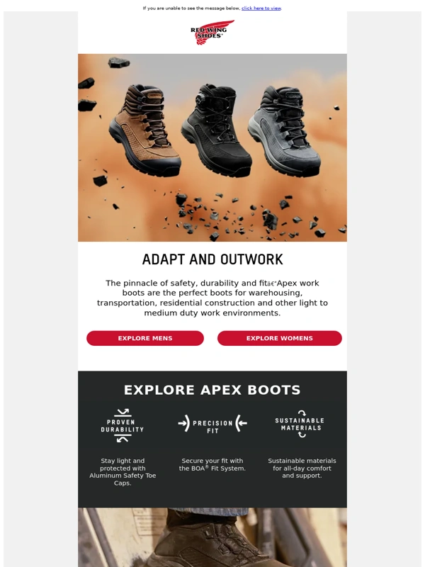Red Wing Shoes - Versatile meets durable in new Apex work boots
