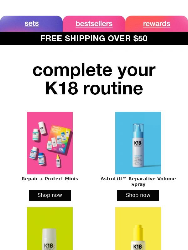 K18 - “SO much volume for more than 48 hours!!!!”