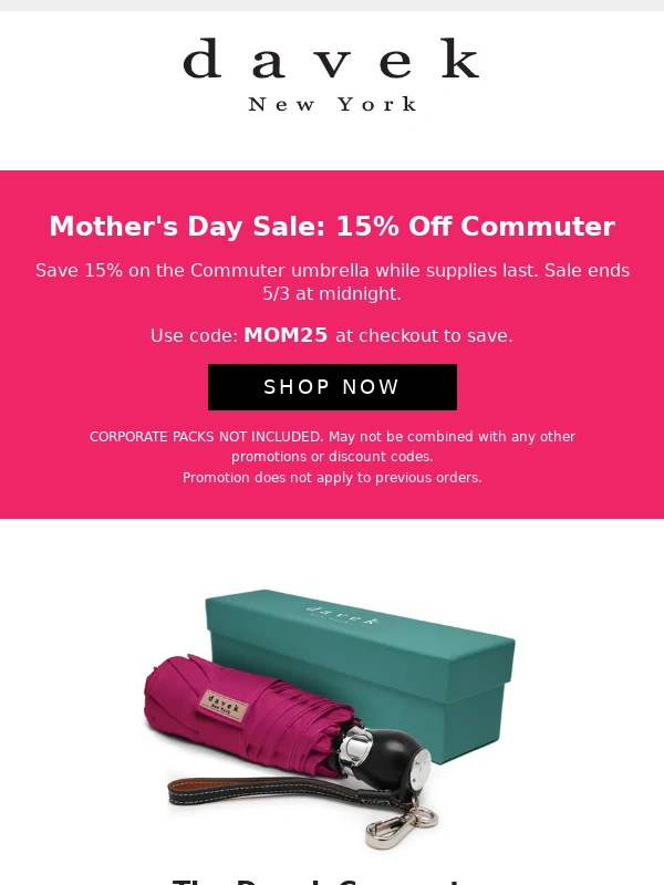 Davek - Mother's Day Sale Extended!