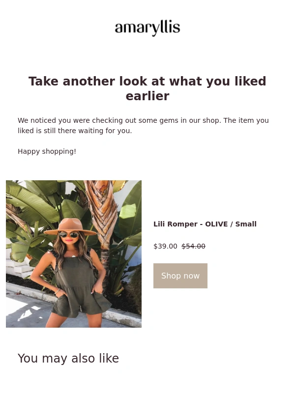 Amaryllis Apparel - Amaryllis Apparel,we set this item aside for you