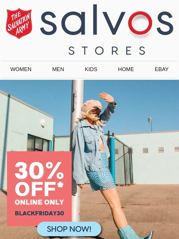 Salvation Army - Black Friday is NOW LIVE ⚡