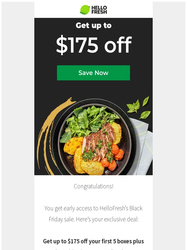 HelloFresh - Exclusive early access to the Black Friday sale ?