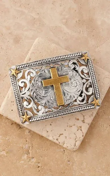 Cody James Men's Filigree Cross Buckle