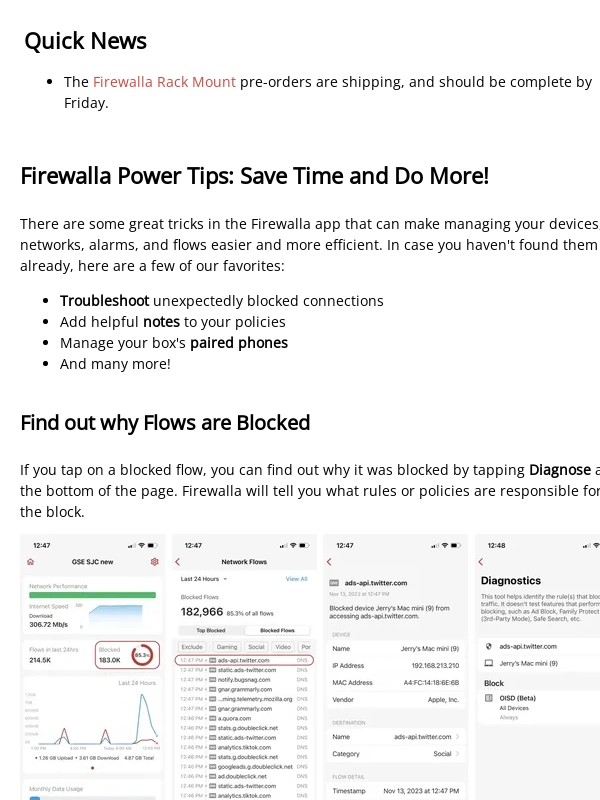 Firewalla - Firewalla Power Tips: Rules Diagnostics,Rules Notes,Port Speed