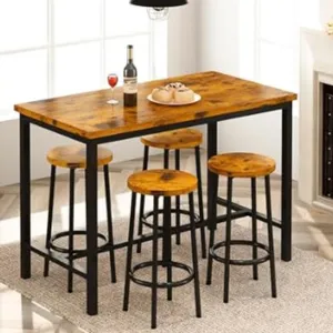 Set of 5 Bar Table and Chairs