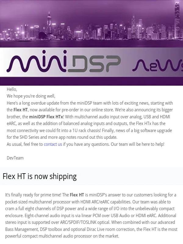 Minidsp - Minidsp Newsletter Q4 2023