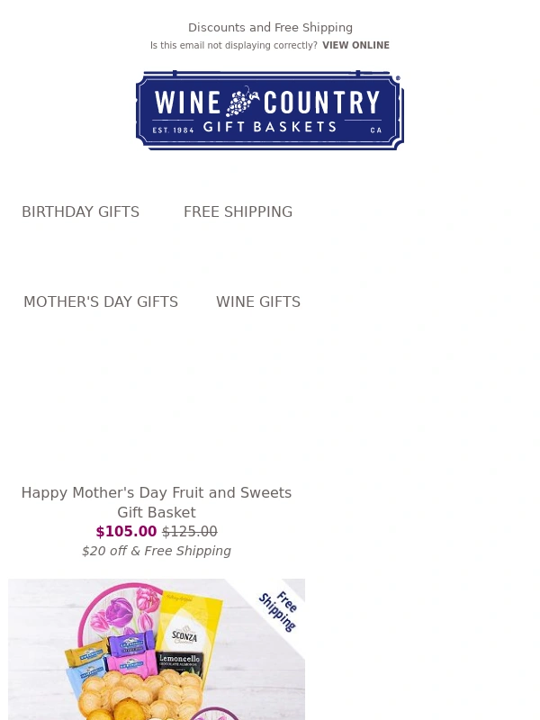 Wine Country Gift Baskets - Last minute gifts for mom