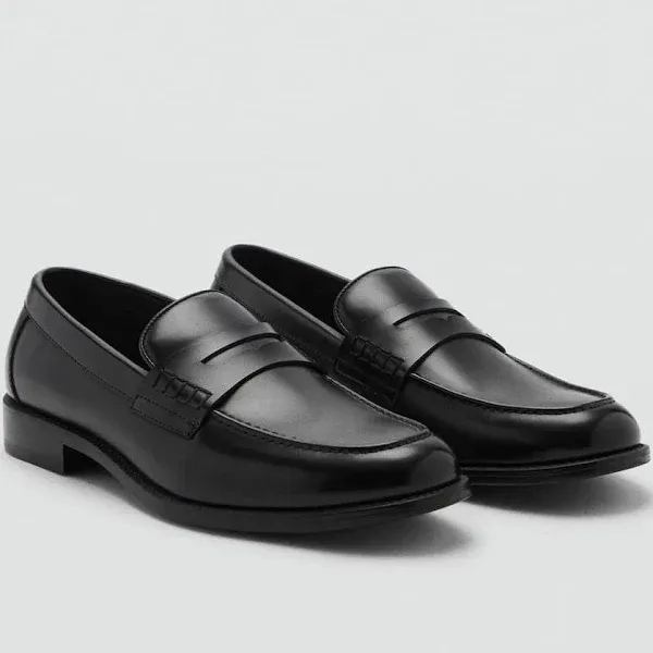 MANGO Men's Nappa Leather-Effect Moccasins