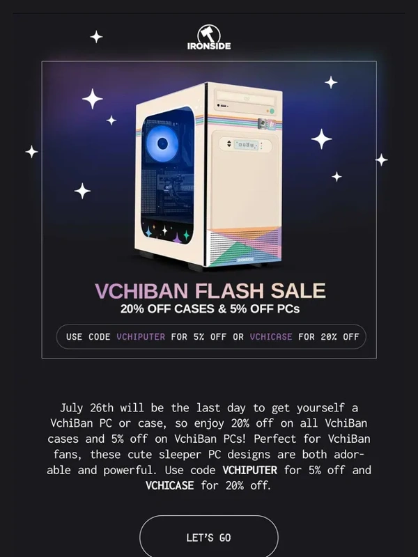 Ironside - ✦₊⁺⟡ Flash Sale: Save Big on VchiBan PCs and Cases! ✦₊⁺⟡