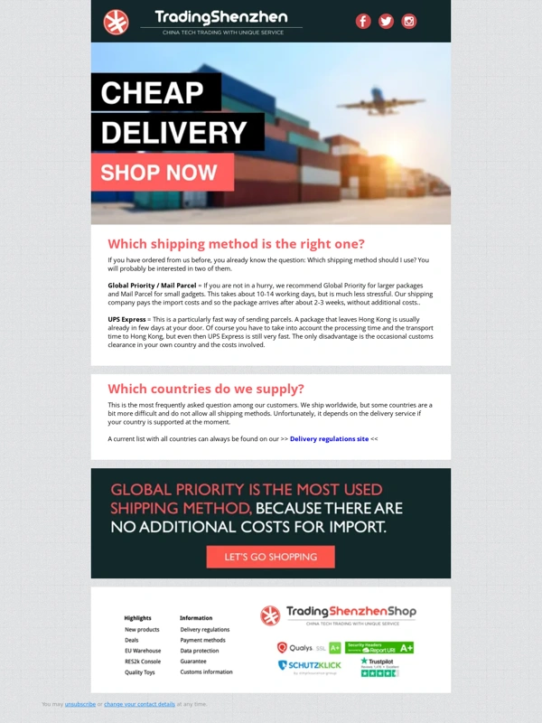 TradingShenzhen - TradingShenzhen - cheap and stress free delivery ?