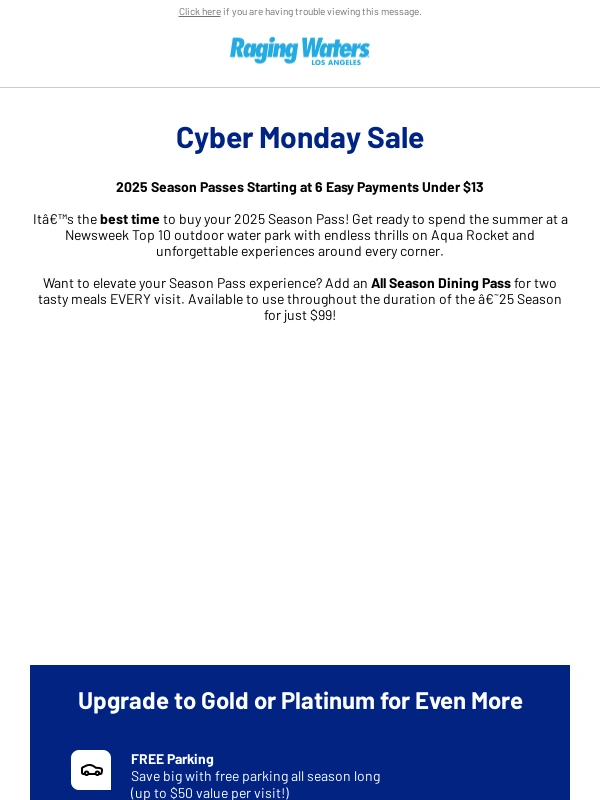 Raging Waters - It's Cyber Monday! - Best Deal of the Year