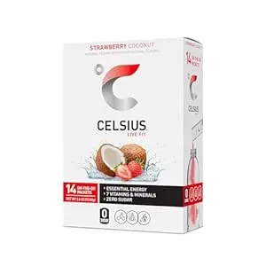 Celsius Strawberry Coconut On-The-Go Powder Sticks