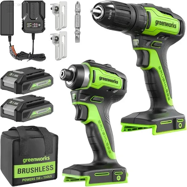 Greenworks 24V Drill / Driver and Impact Driver