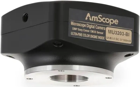 AmScope MU Series 32MP USB 3.0 CMOS C-Mount Microscope Camera