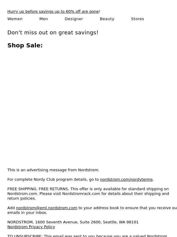 Nordstrom - Half-Yearly Sale FOMO?