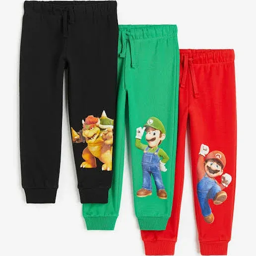 H&M 3-Pack Printed Joggers