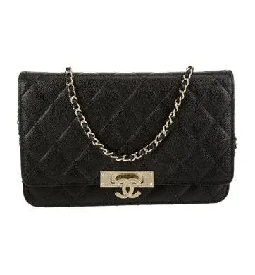 CHANEL Women's Quilted Caviar Leather Crossbody Bag