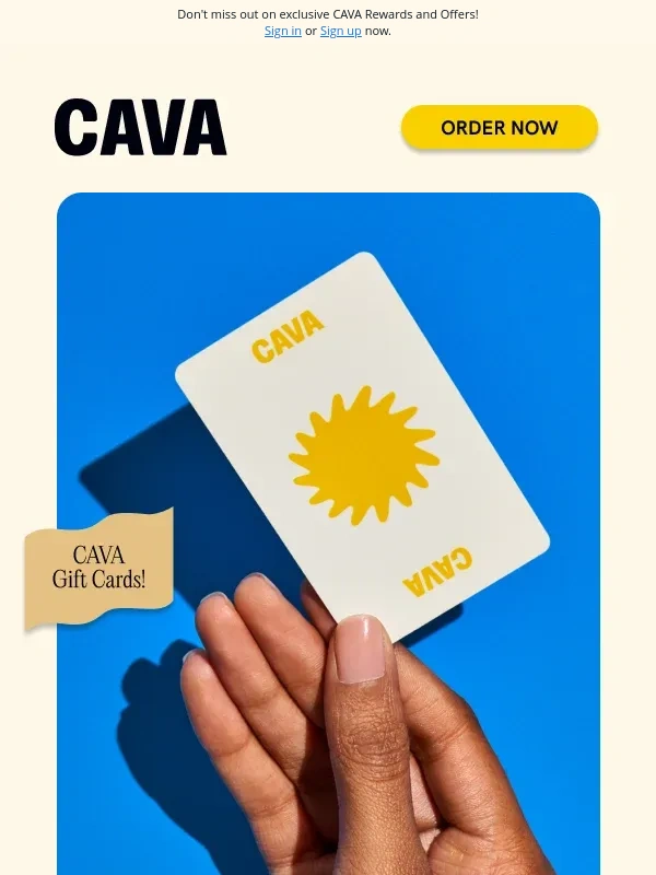 Cava - Who *doesn’t* want a CAVA gift card