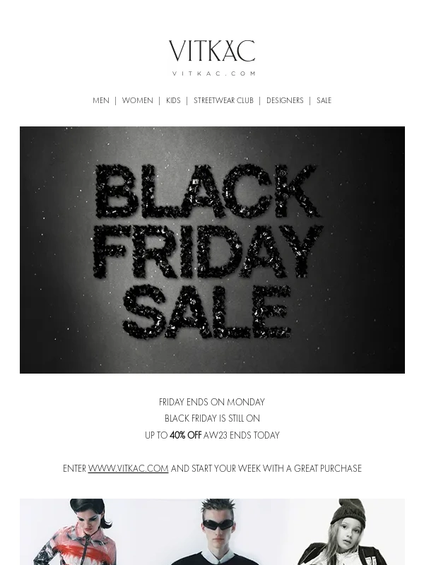 Vitkac - This is the last chance to shop with a discount of up to 40% OFF