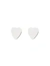 Sterling Silver Engraved Heart Stud Earrings