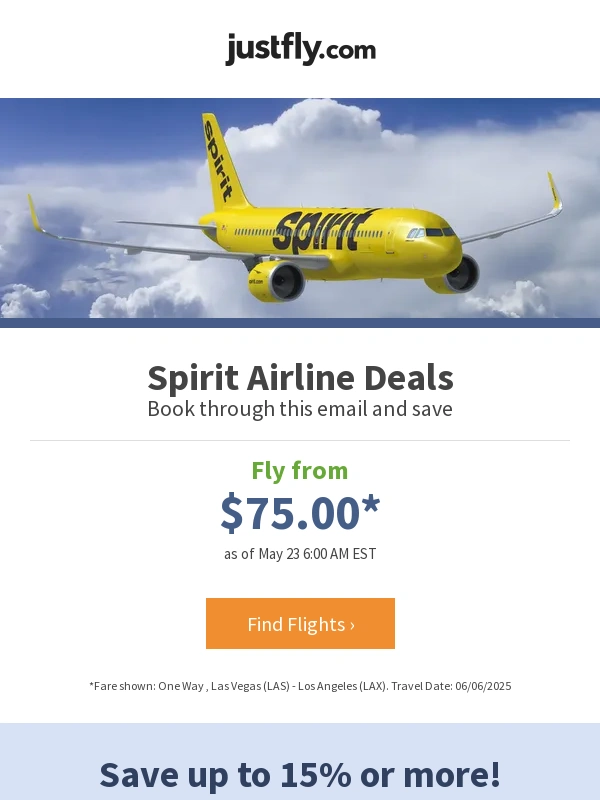 justfly - ✈ Spirit Airlines from $75.00!