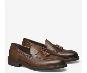 Johnston & Murphy Men's Hartley Tassel - Brown Italian Calfskin - Size 11.5 - M