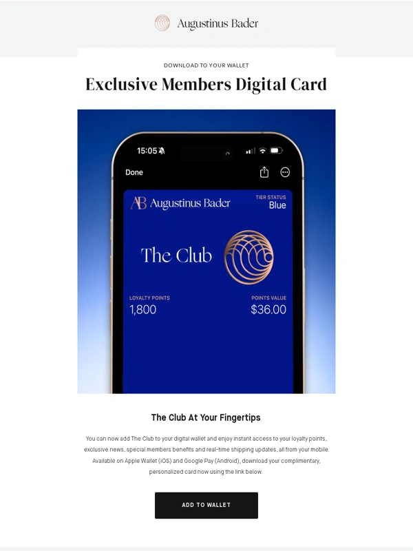 Augustinus Bader - Download Your Exclusive Digital Card