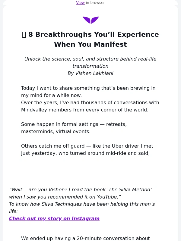 Mindvalley - ? 8 Breakthroughs You’ll Experience When You Manifest
