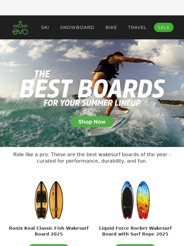 EVO - Top Wakesurf Boards of 2025