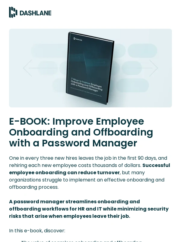 Dashlane - How to improve your employee onboarding and offboarding