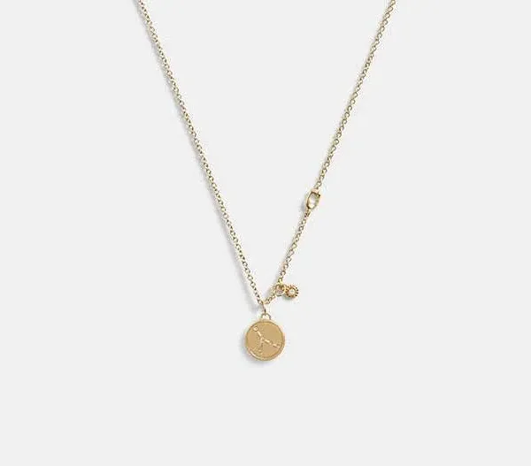 Coach Women's Cancer Coin Pendant Necklace