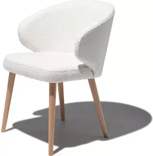 Industry West Caprice Dining Chair White Boucle