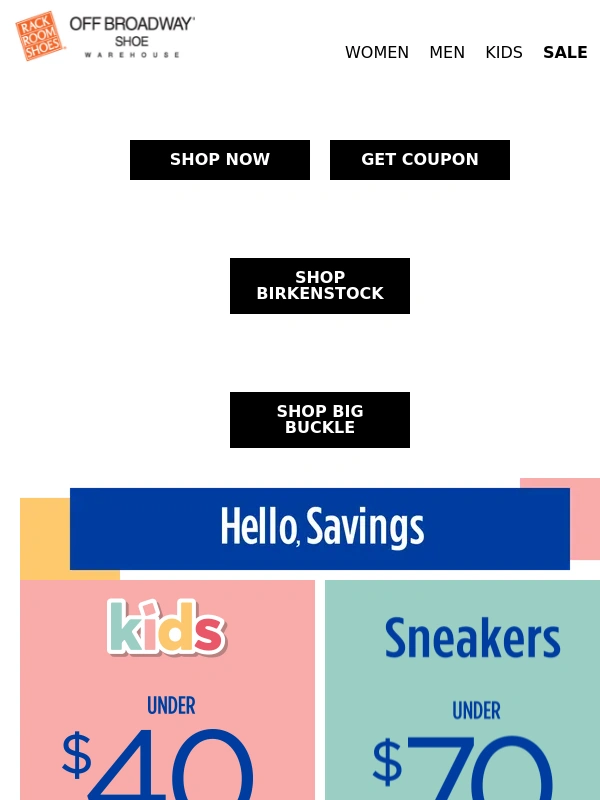 Rack Room Shoes - $10 OFF starts NOW