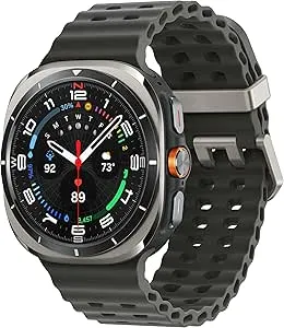 Samsung Galaxy Watch Ultra 47mm LTE AI Smartwatch w/Energy Score, Wellness Tips, Heart Rate Tracking, Sleep Monitor, Fitness Tracker, GPS, 2024,Titanium Silver [US Version, 1Yr Manufacturer Warranty]