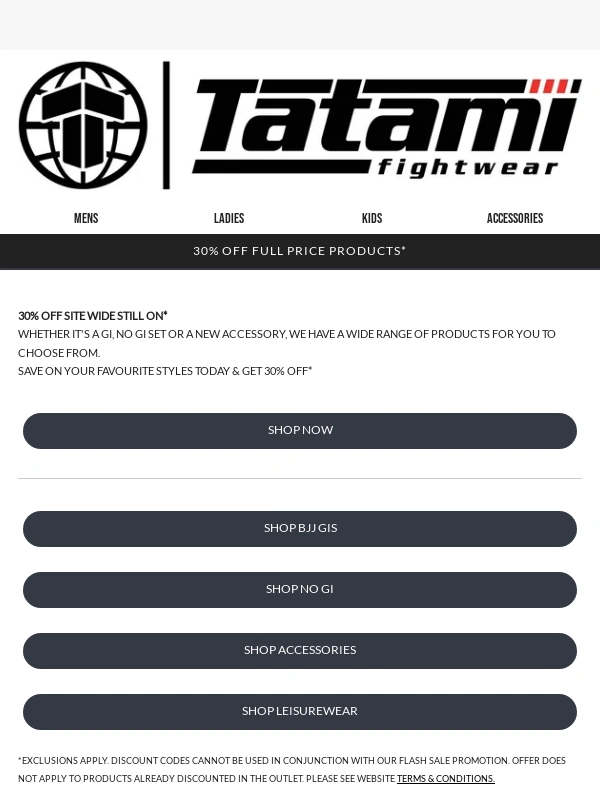 Tatami Fightwear - 30% OFF full price continues*