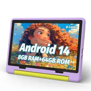 Kids Tablet - Android 14 Tablet, 10 inch, 64GB, 1TB TF Card Expandable, Toddler Children, Dual Camera