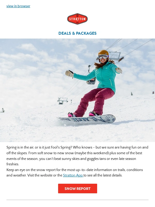 Stratton - Spring Skiing & Events at Stratton Mountain!