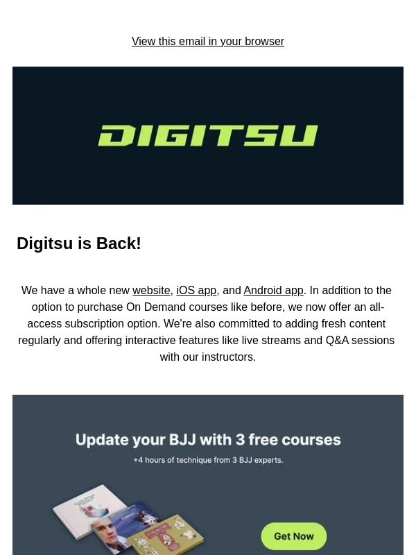 Digitsu - ? Digitsu is Back! 3 Free BJJ Courses & More