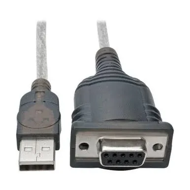 Tripp Lite U209-18N-Null USB to Null Modem Serial FTDI Adapter Cable with COM Retention