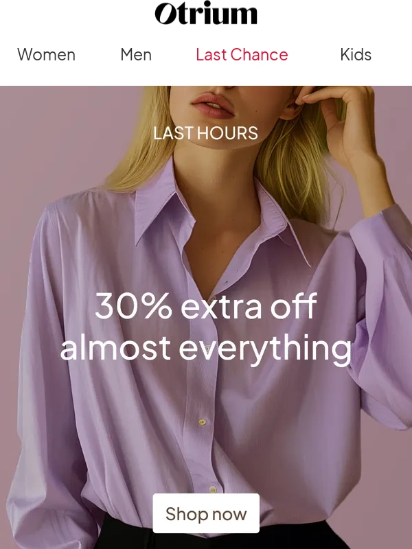 Otrium - Last hours: 30% off Reiss,Scotch & Soda and more