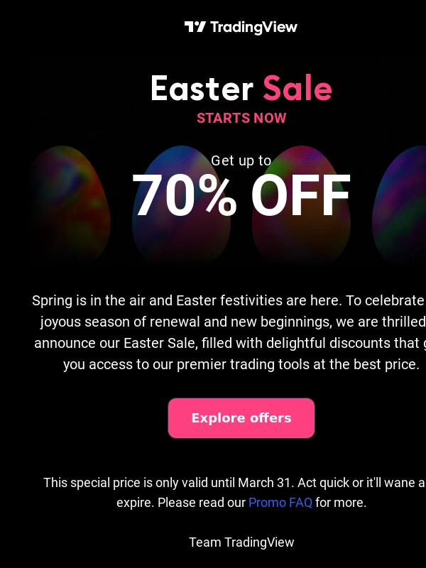TradingView - The Easter Sale is here! Get up to 70% off